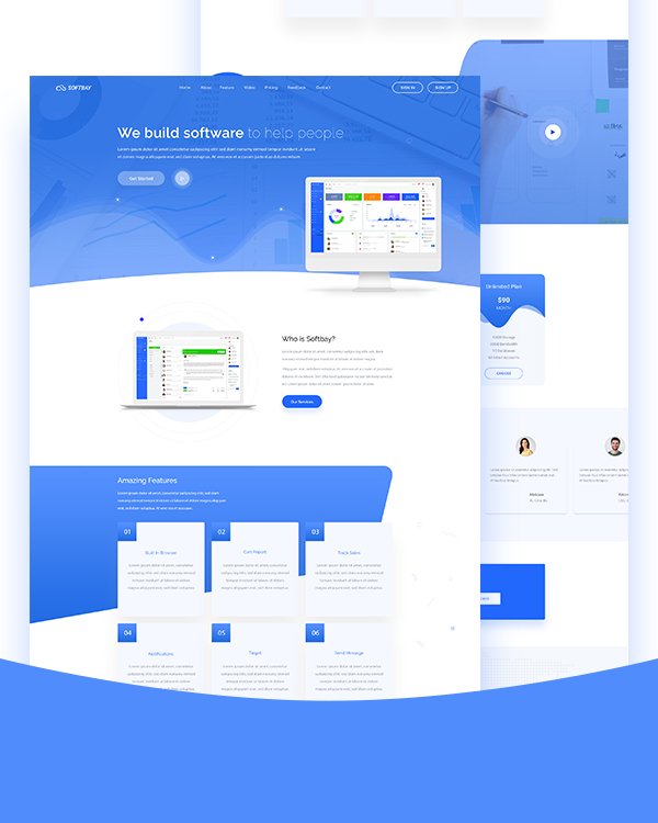 Softbay- Software Landing Page Template