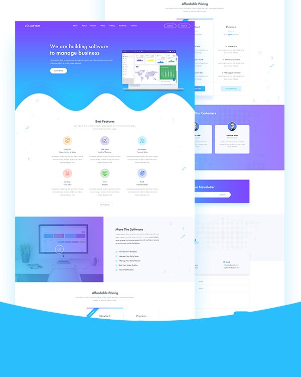 Softbay- Software Landing Page Template