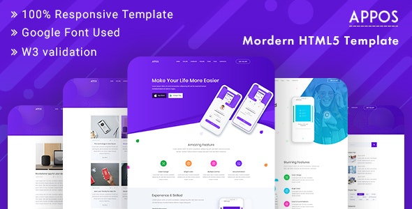 App Landing Page Bootstrap Template